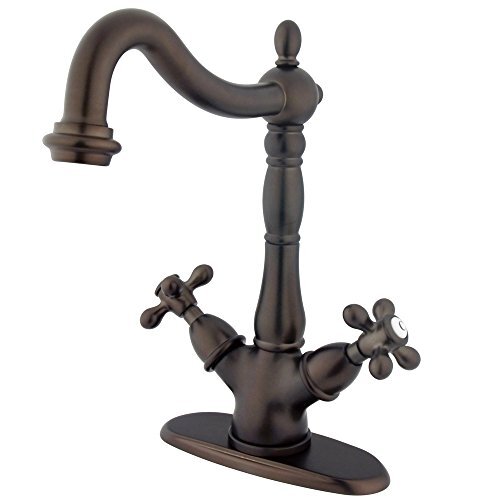 Elements of Design ES1495AX New Orleans 2-Handle 4" Centerset Lavatory Faucet with Optional Deck Plate, 6- 1/2", Oil Rubbed Bronze
